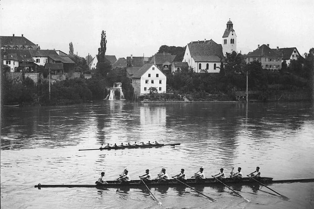 Der neue Achter des Ruderclubs Rheinfe...rund der Achter des Basler Ruderclubs.  | Foto: Archiv Peter Peitz