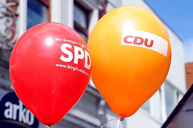 SPD und CDU hatten sich schon in der V...n Koalition erfolgte eher widerwillig.  | Foto: Carsten Rehder (dpa)