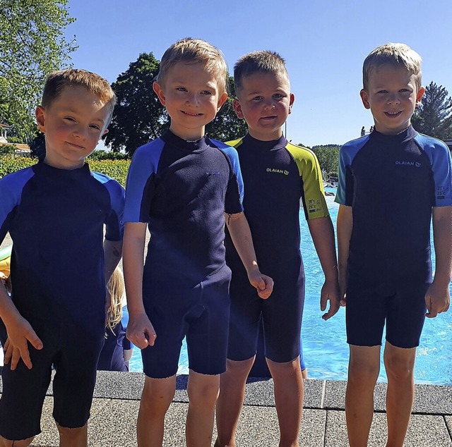 Nachdem der Schwimmkurs 2020 wegen der...er Freibad mit der Sonne um die Wette.  | Foto: Olheide, Monika