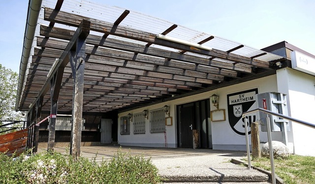 Am Clubheim des in SV Hartheim-Bremgar...benannten Vereins ist einiges zu tun.   | Foto: Frank Schoch