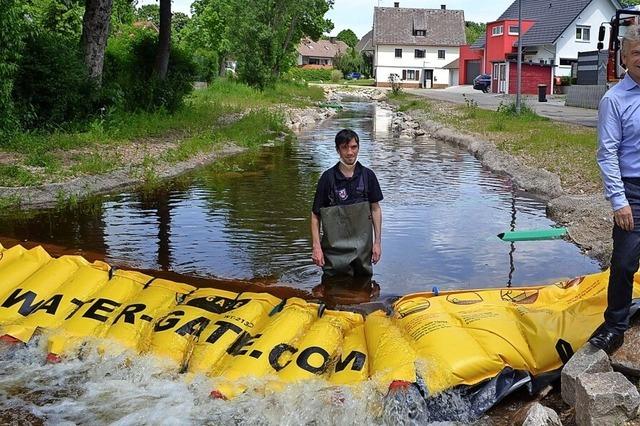 Hochwasserschutzsystem fr die Wehr