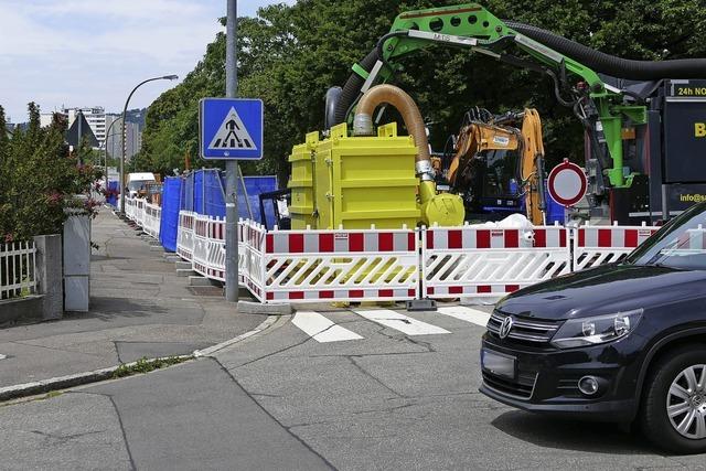 Baustelle in Hardtstrae noch bis Anfang August