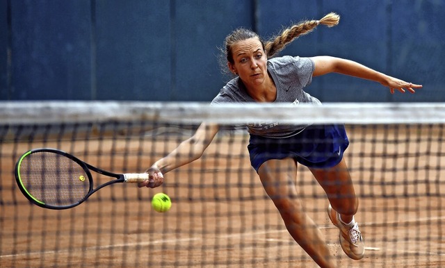 Melissa Kromer hatte am Sonntag ein sc...ch und gewann 10:7 im Match-Tiebreak.   | Foto: Wolfgang Knstle