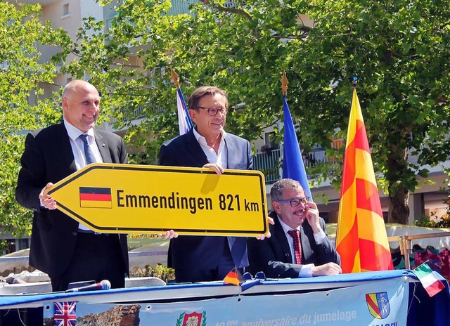 2019 wurde der 40. Geburtstag der Part...gen und Six-Fours-les-Plages gefeiert.  | Foto: Stadt Emmendingen