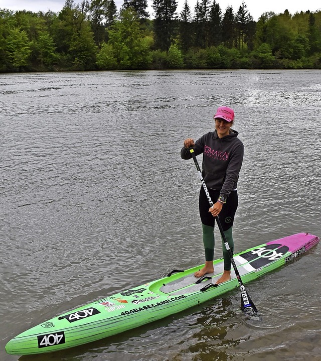 Tanja Ecker auf ihrem Board   | Foto: Hrvoje Miloslavic