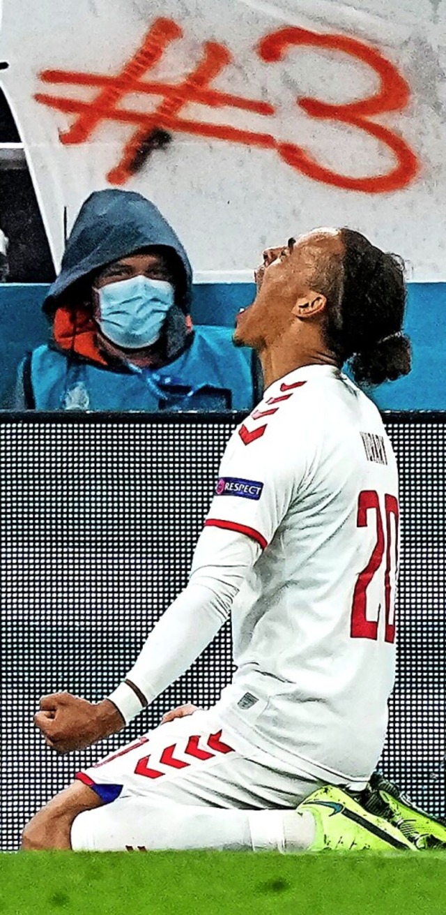 Hofft, wieder jubeln zu drfen: Yussuf Poulsen  | Foto: MARTIN MEISSNER (AFP)