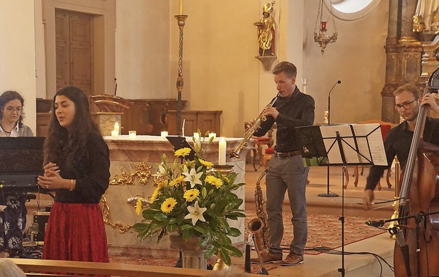 Konzert zum Patrozinium: Martina Petzo...trabass) musizierten in Sankt Ulrich.   | Foto: Ilona Huege