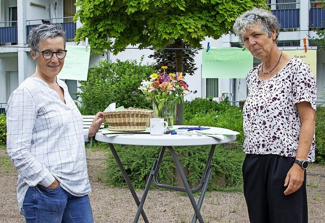 Sie organisierten die Hofaktion: Dagmar Stettner (links) und Andrea Singer  | Foto: Paul Eischet