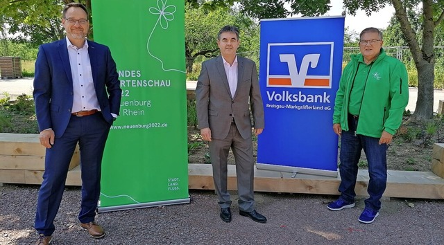 Partnerschaft besiegelt (von links): J...k) und Brgermeister Joachim Schuster.  | Foto: LGS