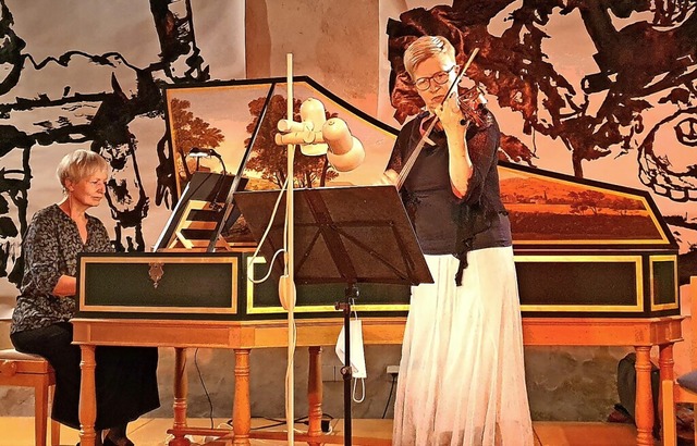 Bach-Sonaten brachten Sabine Bauer (Ce...d Petra Mllejans (Violine)  zu Gehr.  | Foto: Julius Wilhelm Steckmeister