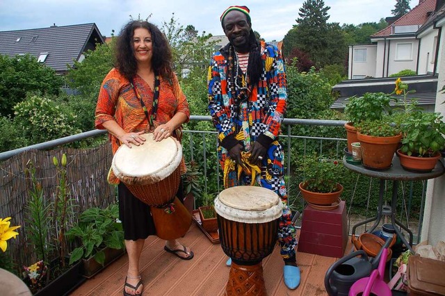 Christine Mutter-Sne und Badou Sne  | Foto: Petra Wunderle