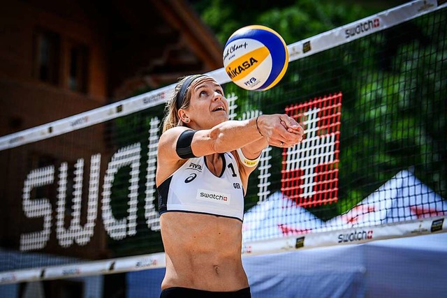 Olympiasiegerin Laura Ludwig kam  im s...io nicht ber das Achtelfinale hinaus.  | Foto: Conny Kurth (FIVB)