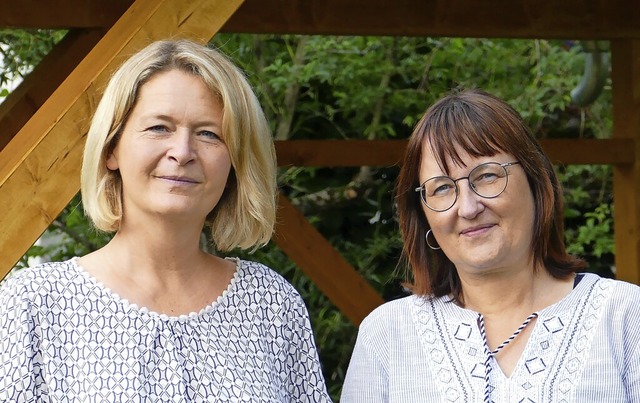 Birgit Grewe (links) und Elisabeth Hoc... ihren Erzieherinnnen-Beruf jeden Tag.  | Foto: Martina David-Wenk