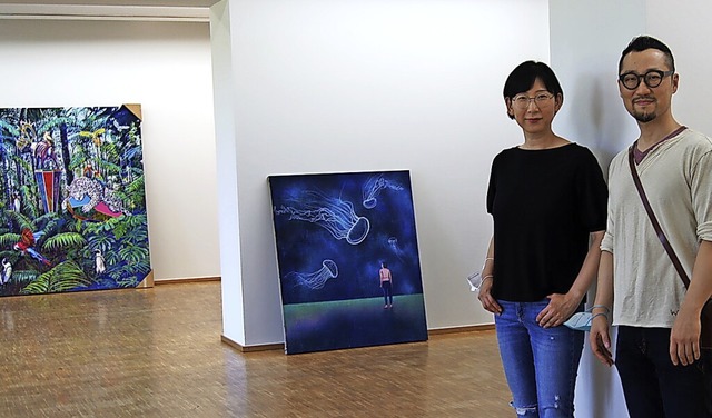 Chang Min Lee und Eun Hui Lee in der Stdtischen Galerie  | Foto: Carola Bruhier