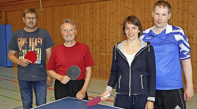 Von Tischtennis begeistert: Markus Kn...sowie Kristina und Johannes Klitzke.    | Foto: Dieter Maurer