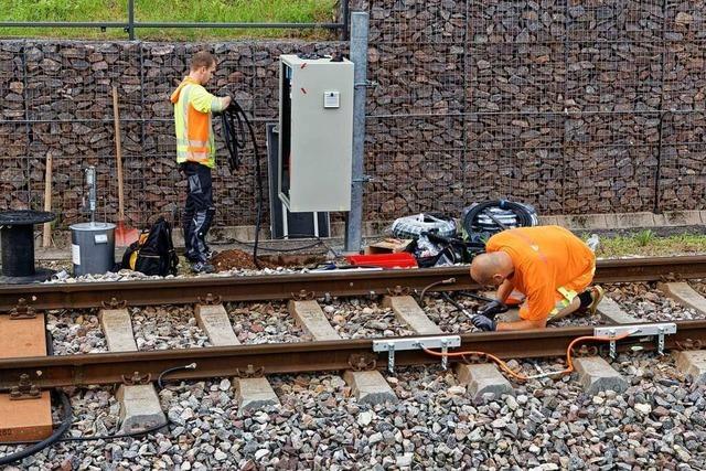 Schmieranlagen fr die Gleise sollen Kaiserstuhlbahn leiser machen