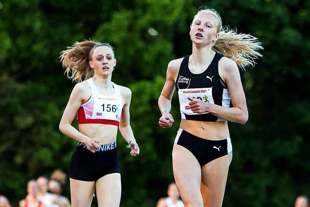 In Pfungstadt lief Jolanda Kallabis (r... persnliche Bestzeit ber 1500 Meter.  | Foto: BEAUTIFUL SPORTS/R. Schmitt via www.imago-images.de
