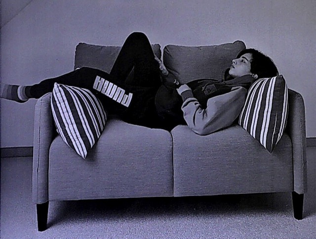 Mit &#8222;Mein graues Sofa&#8220; ist dieses Werk berschrieben.   | Foto: Christoph Breithaupt
