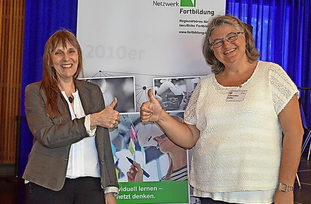 Monika Bektas (links) und Christine Zeller  | Foto: Netzwerk Fortbildung Hochrhein