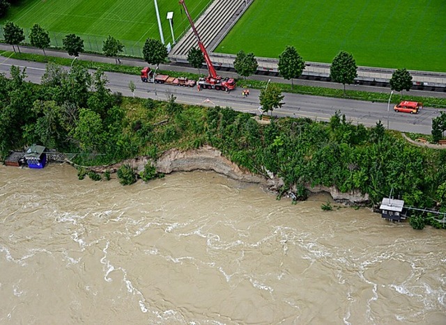 Die Abbruchstelle am Ufer  | Foto: Kanton Basel-Stadt