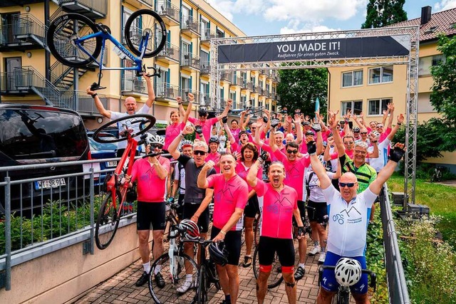 Das Radel-Team hatte sichtlich Spa.  | Foto: Straumann