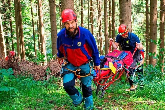 Fotos: Rettungsbung am Rande der Wutachschlucht
