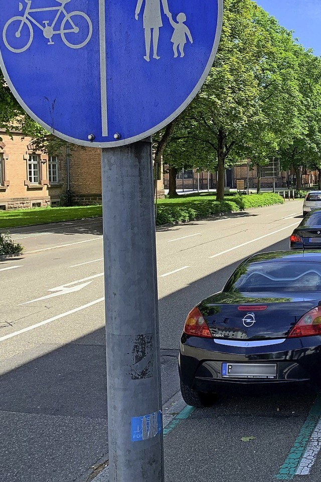 Immer wieder ein rgernis fr Radler: Zugeparkte Radwege  | Foto: Helmut Seller