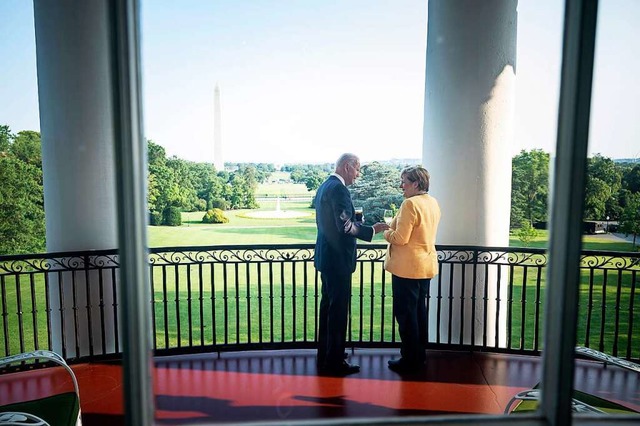 US-Prsident Joe Biden und Bundeskanzl...vergangenen Donnerstag im Weien Haus.  | Foto: Guido Bergmann