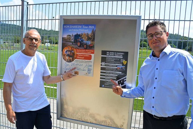 Jochen Sutter (links) und Mark Leimgru...rnau hoffen auf  viele Jubilumsgste.  | Foto: Edgar Steinfelder