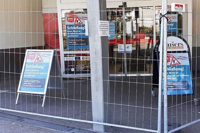 Rewe-Markt in Lrrach wird wohl mehrere Tage geschlossen bleiben