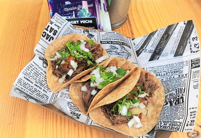 Nur eines von vielen kulinarischen Ang...Market in Freiburg: Tacos von La Jefa.  | Foto: FWTM