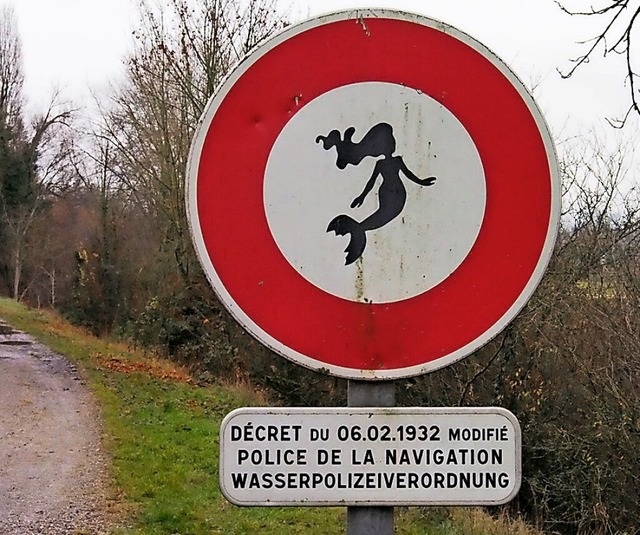 Das Schild wurde am Hninger Kanal fotografiert.  | Foto: Kaufmann-Spachtholz