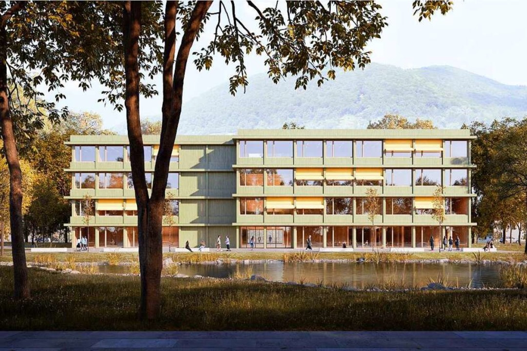 So soll der in Holzbauweise geplante Neubau der PH aussehen.  | Foto: Birk Heilmeyer und Frenzel Architekten