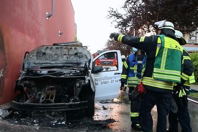 Jugendlicher nach viertem Autobrand in Lahr vorlufig festgenommen