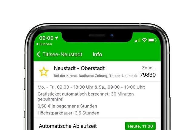 In Titisee-Neustadt gengt zum Parken jetzt das Smartphone