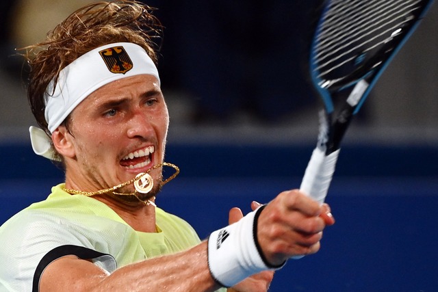 Als erster deutscher Tennisspieler kan...lympia-Gold im Mnner-Einzel gewinnen.  | Foto: VINCENZO PINTO (AFP)