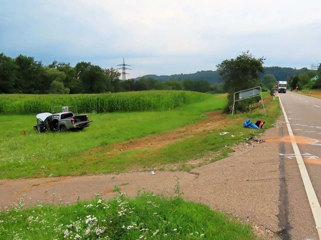 Ein schwerer Unfall ereignete sich am ...kung in Hhe Mlldeponie Lachengraben.  | Foto: Gerd Leutenecker