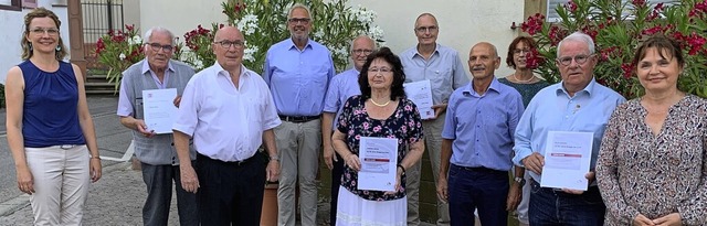 Ehrungen beim Gesangverein Sponeck Jec...Endewardt. Es fehlt Sigmund Ehrlacher.  | Foto: Verein