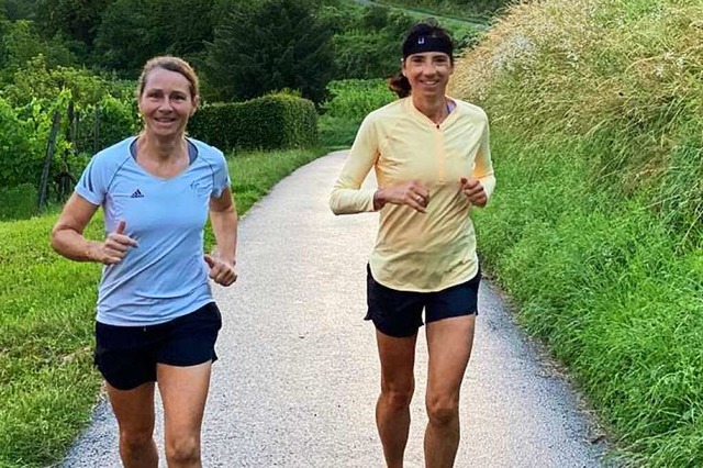 Christine Tunkel (links) beim Training mit Petra Ehret  | Foto: Ulrike Le Bras