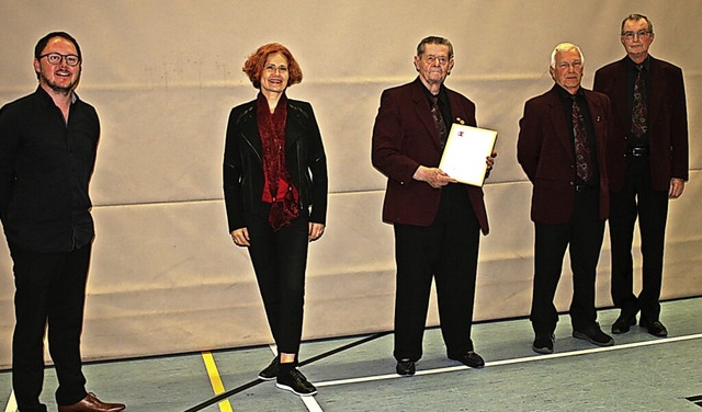 Ehrungen: von links Florian Bischof, d... Hans-Peter Rie und Wolfgang Reiffer.  | Foto: Renate Reif