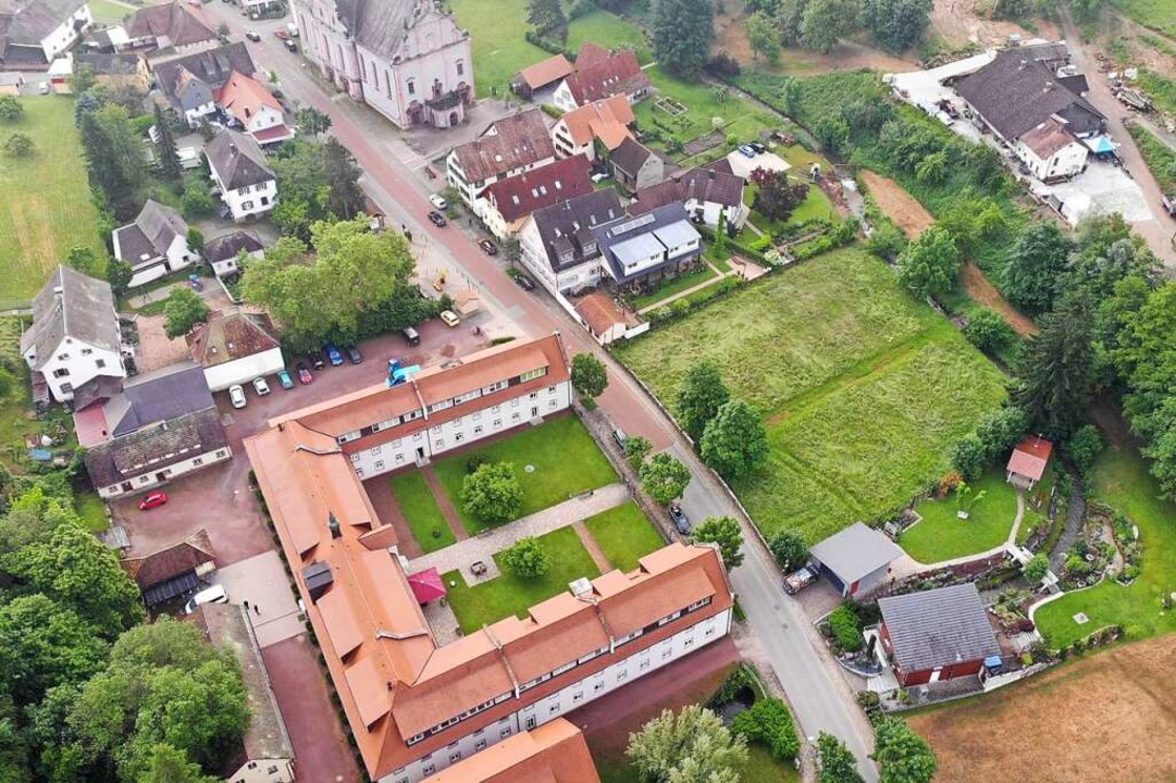 Die große grüne Freifläche soll bebaut werden.  | Foto: Stadt Ettenheim