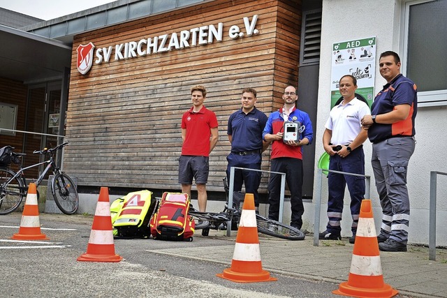 An prominenter Stelle beim Sportverein...as Sander und  Daniel Hug (von links).  | Foto: Kathrin Blum