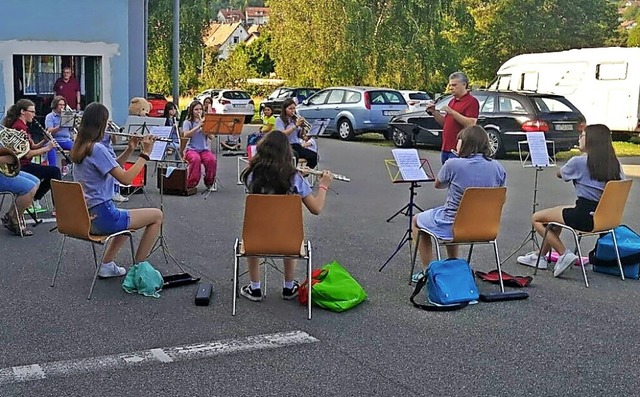 Die &#8222;Hauinger Musikverein Kids&#8220; bei ihrer offenen Probe.  | Foto: Musikverein Hauingen