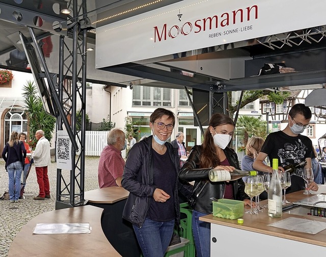 Den Auftakt des Wein-Sommers in der La...nende das Buchholzer Weingut Moosmann.  | Foto: Dieter Erggelet