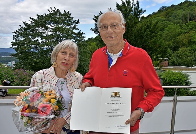 Seit 50 Jahren verheiratet sind Ursula...nde von Ministerprsident Kretschmann.  | Foto: Heinz und Monika Vollmar