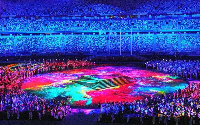 Abschlussfeier der Olympischen Spiele in Tokio  | Foto: Michael Kappeler (dpa)