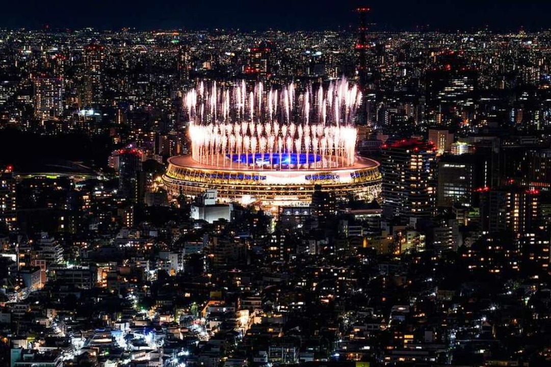 Abschlussfeier der Olympischen Spiele in Tokio  | Foto: Kiichiro Sato (dpa)