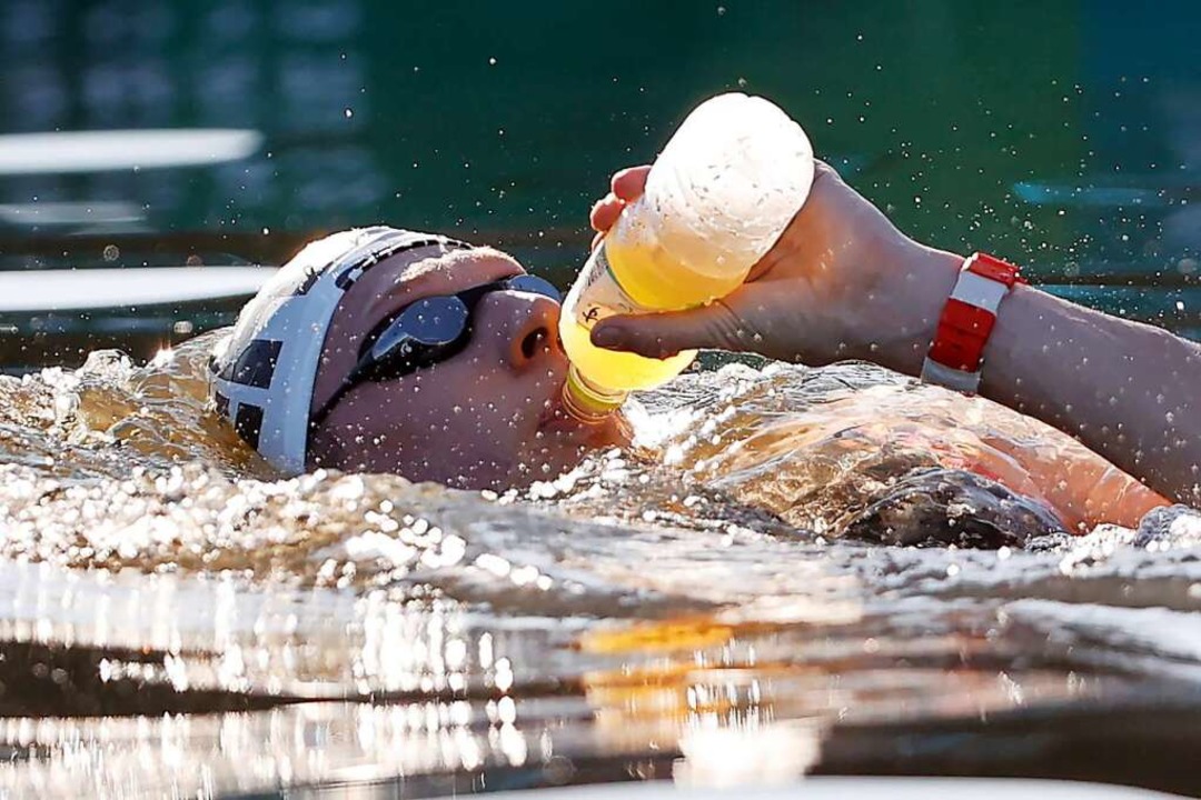 Seine Rennen gehrten zu den spannende...Wellbrock, Olympiasieger im Freiwasser  | Foto: Oliver Weiken (dpa)