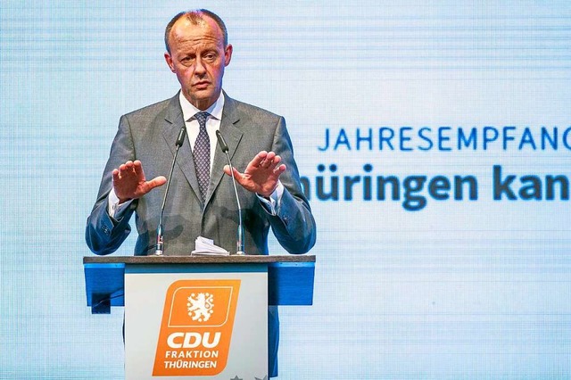 Behauptet, dass die Grnen mglichst v...eutschland holen will: Friedrich Merz.  | Foto: Michael Kremer via www.imago-images.de