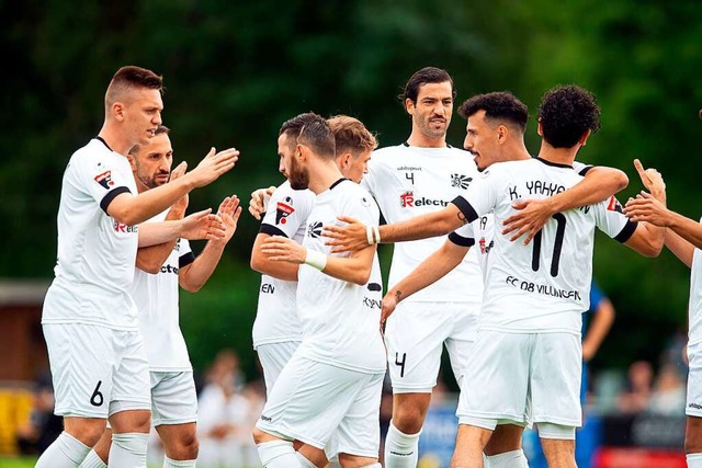 Nach viele Jubel im Pokal sollen nun a... der Liga stimmen beim FC 08 Villingen  | Foto: Wolfgang Scheu